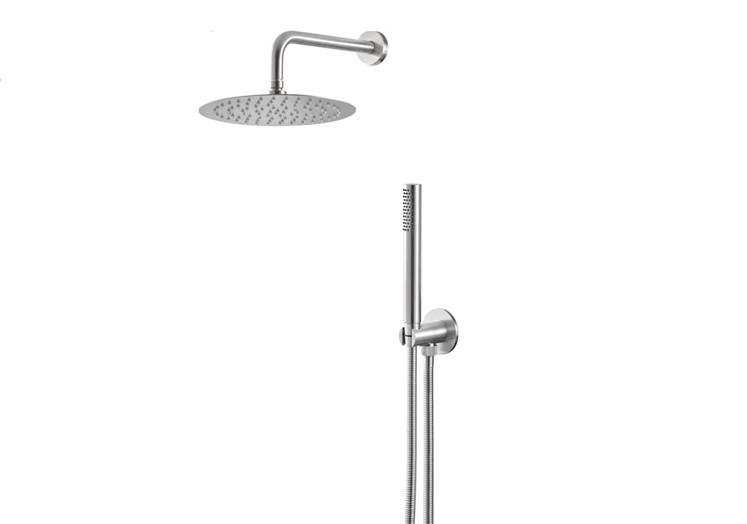 foto del prodotto kit doccia tondo cromato vema wellness brass v08135