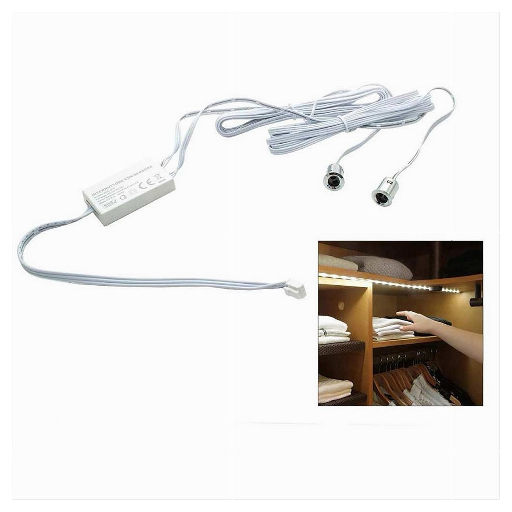 foto del prodotto kit doppio sensore interruttore per luci strip led mobili sensori 12 24v sen 2po trade shop traesio