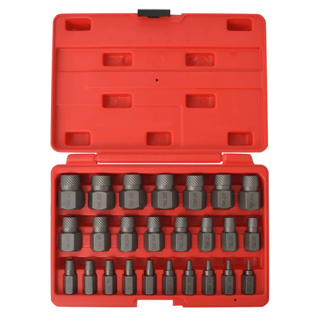 foto del prodotto kit estrattore per viti multi tagliente in acciaio 25 pezzi 02 0003973