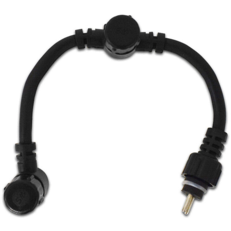 foto del prodotto kit faretto per terrazza 't' connettore 1 maschio/2 femmine 20 cm