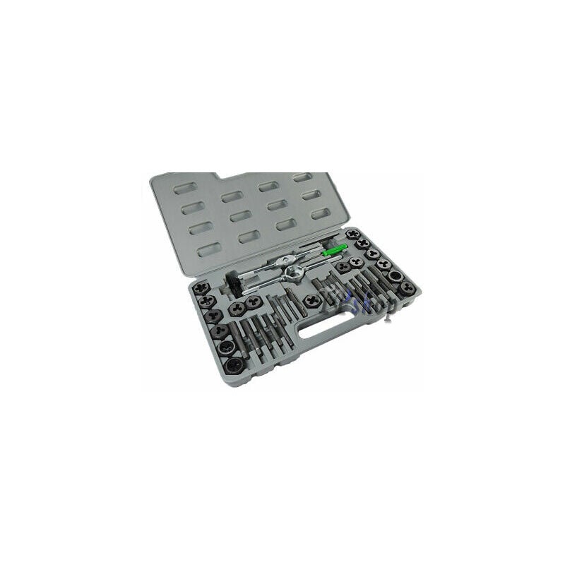 foto del prodotto kit filiera 40 pz maschi e femmine kit filiere 40 pz in valigia