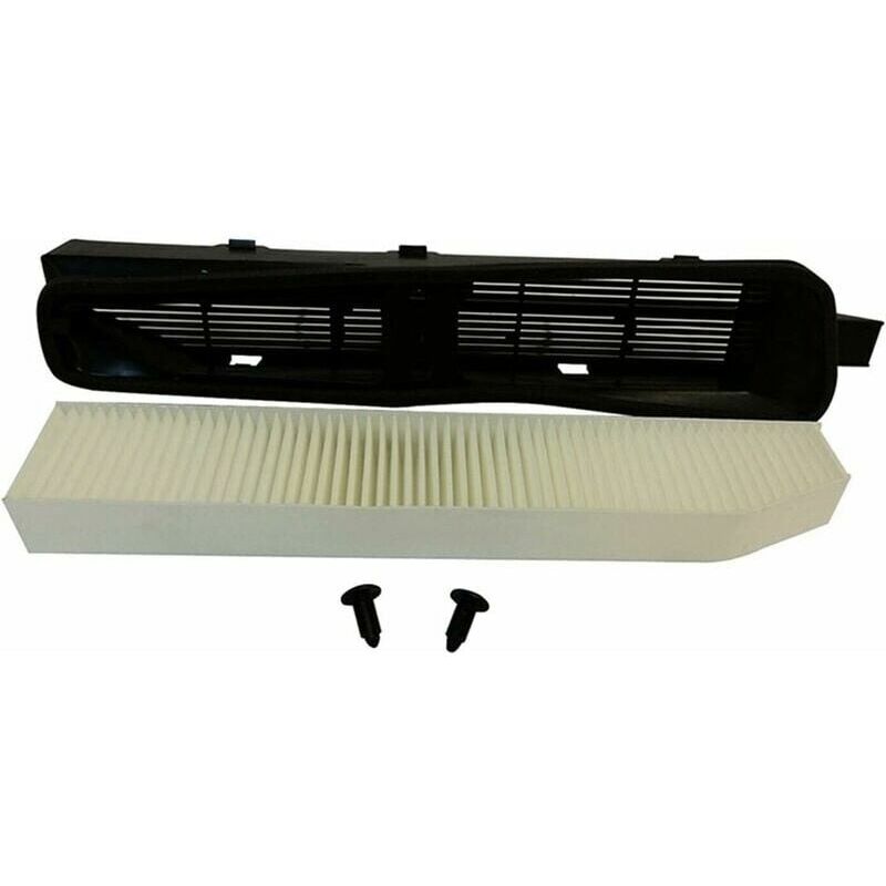 foto del prodotto kit filtro aria abitacolo e alloggiamento adatto per jeep grand cherokee 82208300 1999 2010 nero bianco