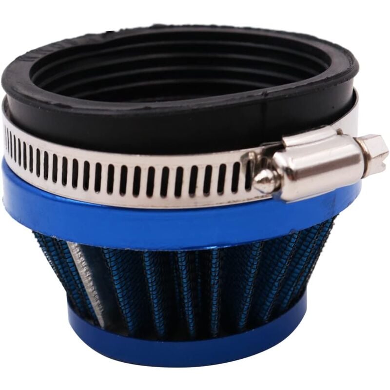 foto del prodotto kit filtro aria universale per moto da 60 mm con clip blu