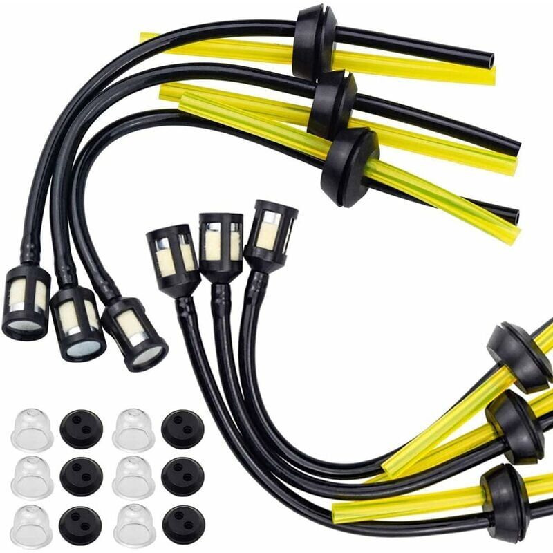 foto del prodotto kit filtro carburante multifunzione per decespugliatore universale per tubo flessibile del carburante da 6 pezzi con set di lampadine primer fi