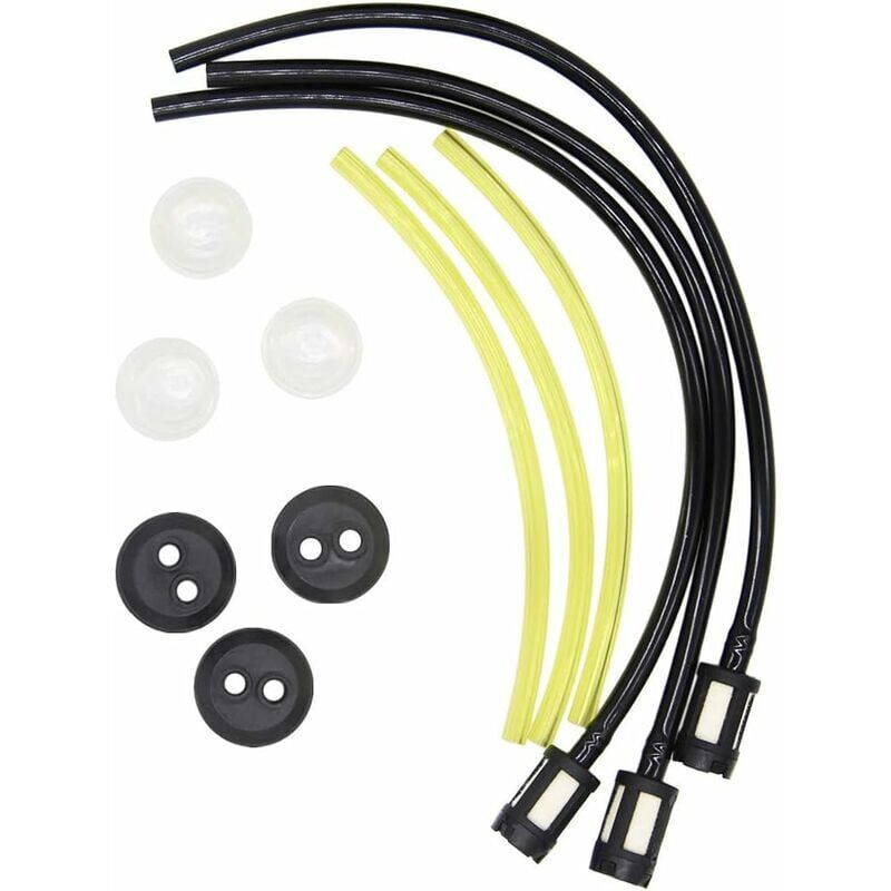 foto del prodotto kit filtro carburante universale giunto tubo carburante per decespugliatore tosaerba tagliasiepi potatore