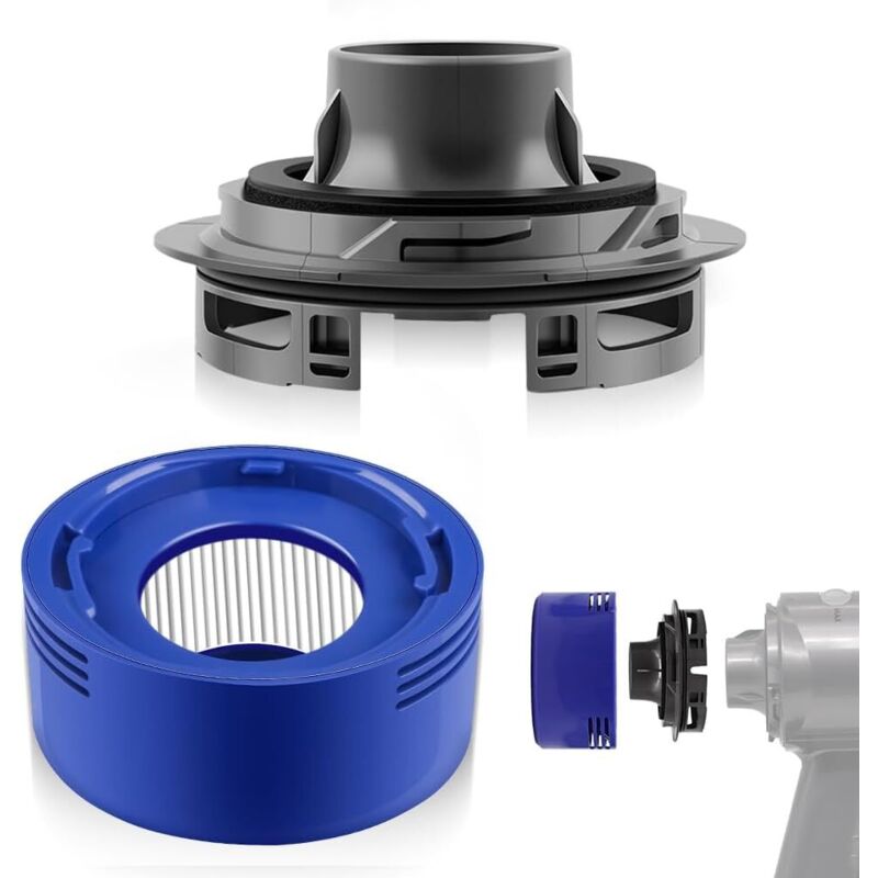 foto del prodotto kit filtro posteriore per dyson v7 v8, filtri lavabili di ricambio per aspirapolvere dyson v8 v7, accessori di ricambio per coperchio motore