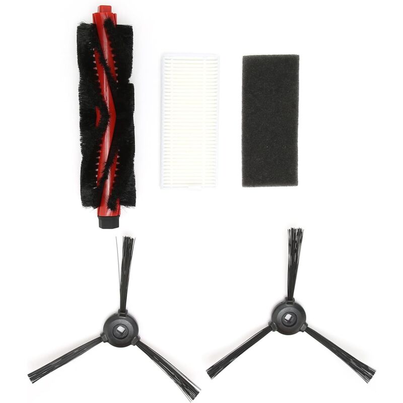 foto del prodotto kit filtro spazzola laterale principale, kit di pezzi di ricambio per aspirapolvere robot, set di sostituzione per parti di spazzatrici abs lefant