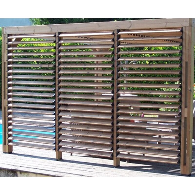 foto del prodotto kit frangivista foresta persiane lamelle mobili per pergola tho3562t, lato da 350