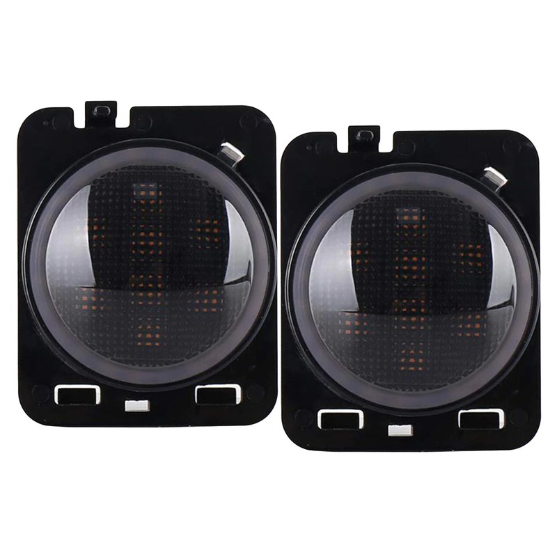 foto del prodotto kit freccia laterale a led side marker dinamica lente fume jeep wrangler jk 2007 2015