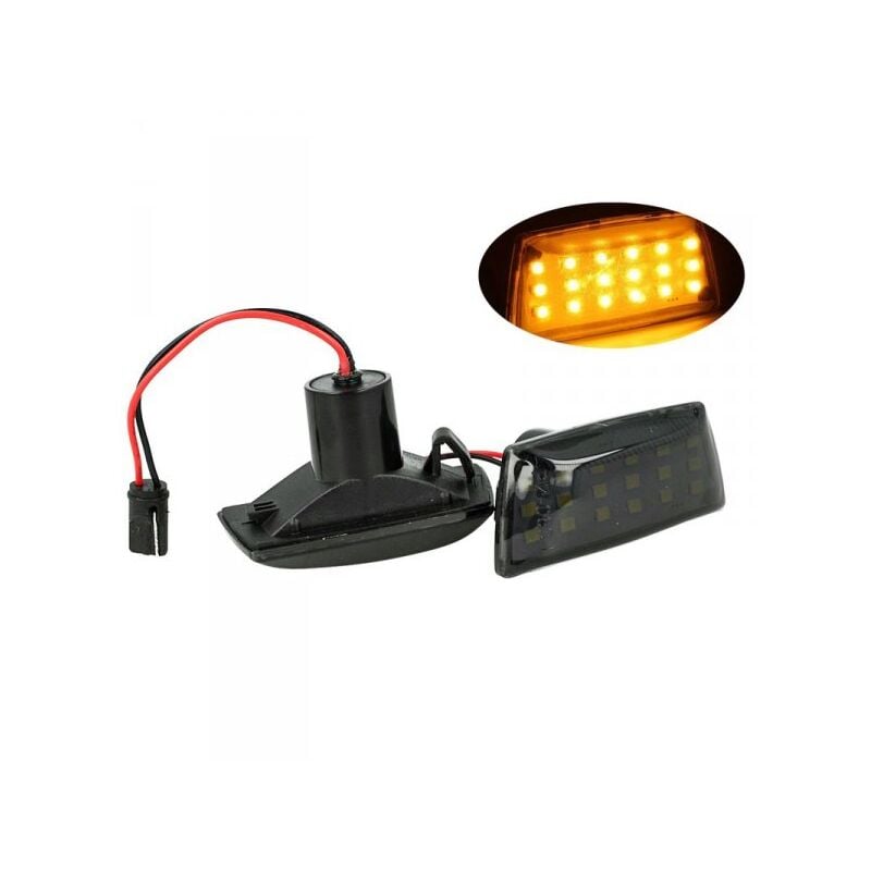 foto del prodotto kit freccia laterale a led side marker lente nero fume luce arancione per opel adam astra h j d insignia meriva b zafira