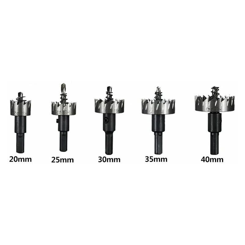 foto del prodotto kit fresa a tazza per forare legno metallo cartongesso set 5 frese seghe