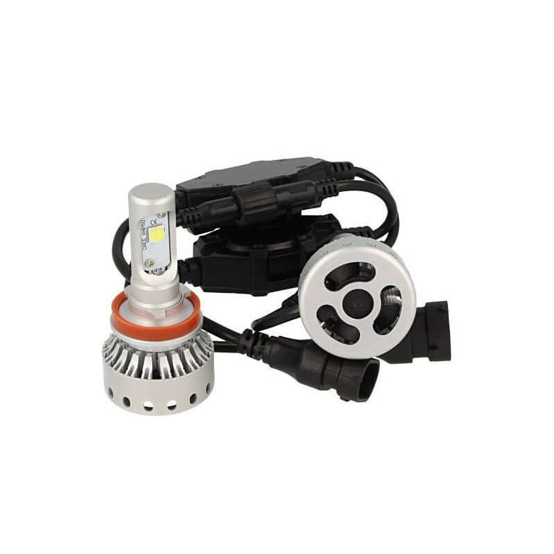 foto del prodotto kit full led canbus h8 h11 h9 40w 5000 lumens con ventilatore 12v 24v 2 cree xhp 50