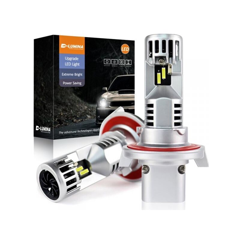 foto del prodotto kit full led compatto h13 12v 45w 8000 lumen canbus all in one ip65 dissipazione a ventola