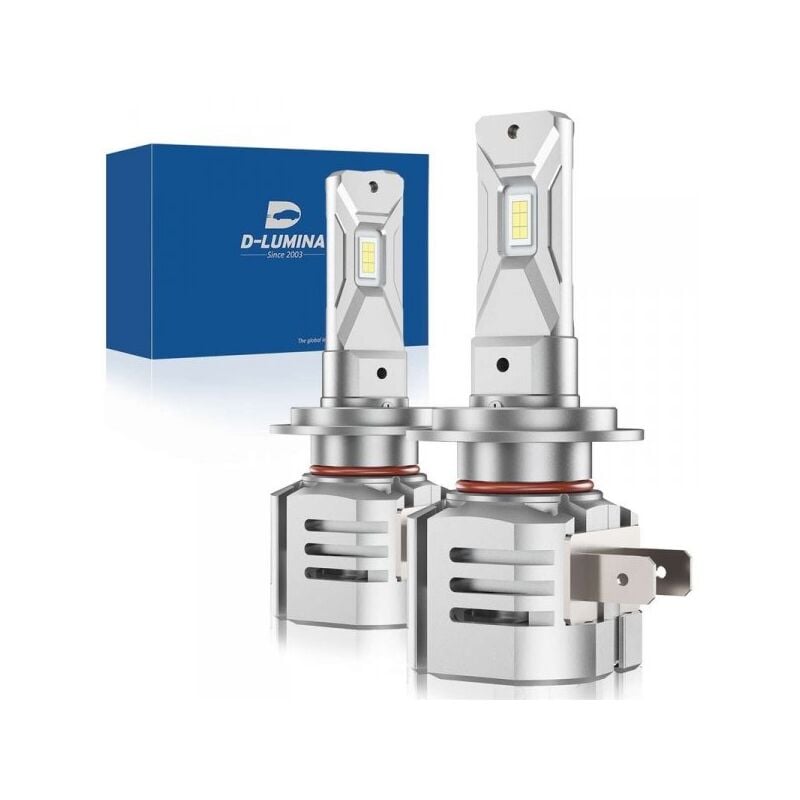 foto del prodotto kit full led compatto h7 12v 45w 8000 lumen canbus all in one ip67 dissipazione a ventola