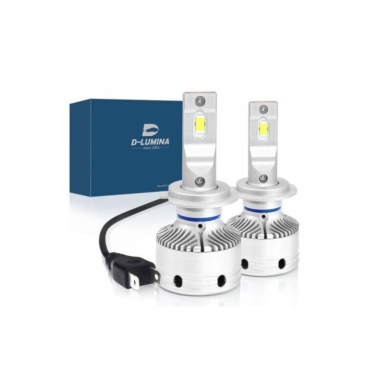 foto del prodotto kit full led h7 12v 50w 8000 lumen canbus all in one ip65 dissipazione a ventola
