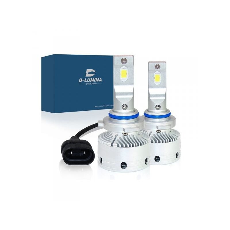 foto del prodotto kit full led hb3 9005 12v 50w 8000 lumen canbus all in one ip65 dissipazione a ventola