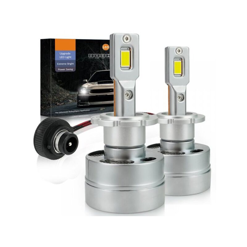 foto del prodotto kit full led premium d2s d2r 80w 6000k 12000 lumen 100 canbus piu luminoso