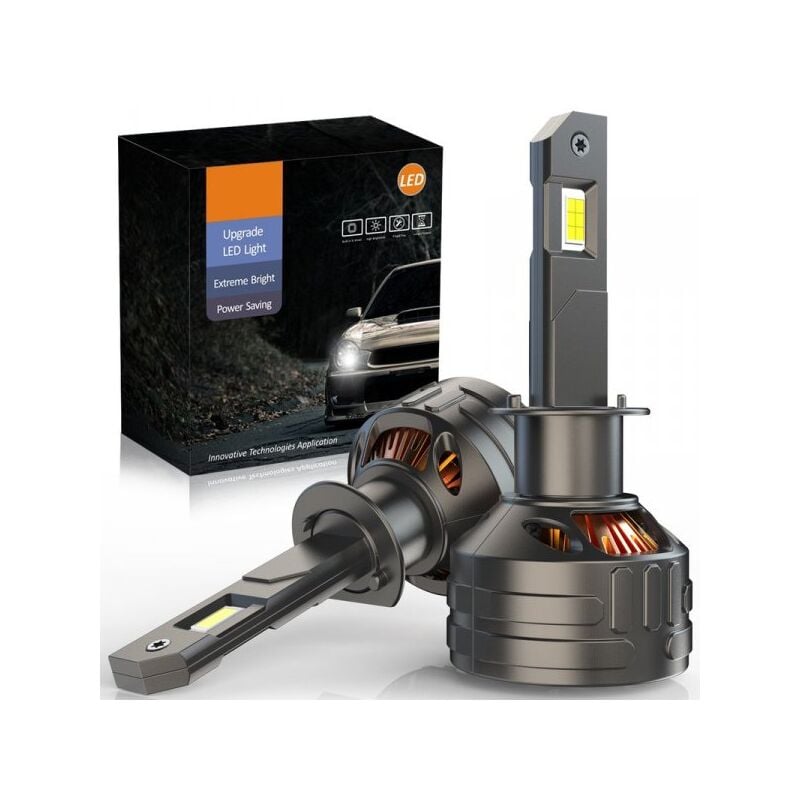 foto del prodotto kit full led premium h1 80w 12v 24v 6000k 18000 lumen 100 canbus piu luminoso