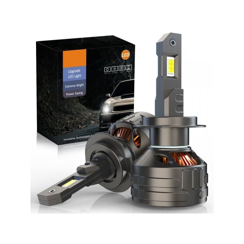 foto del prodotto kit full led premium h7 80w 12v 24v 6000k 18000 lumen 100 canbus piu luminoso