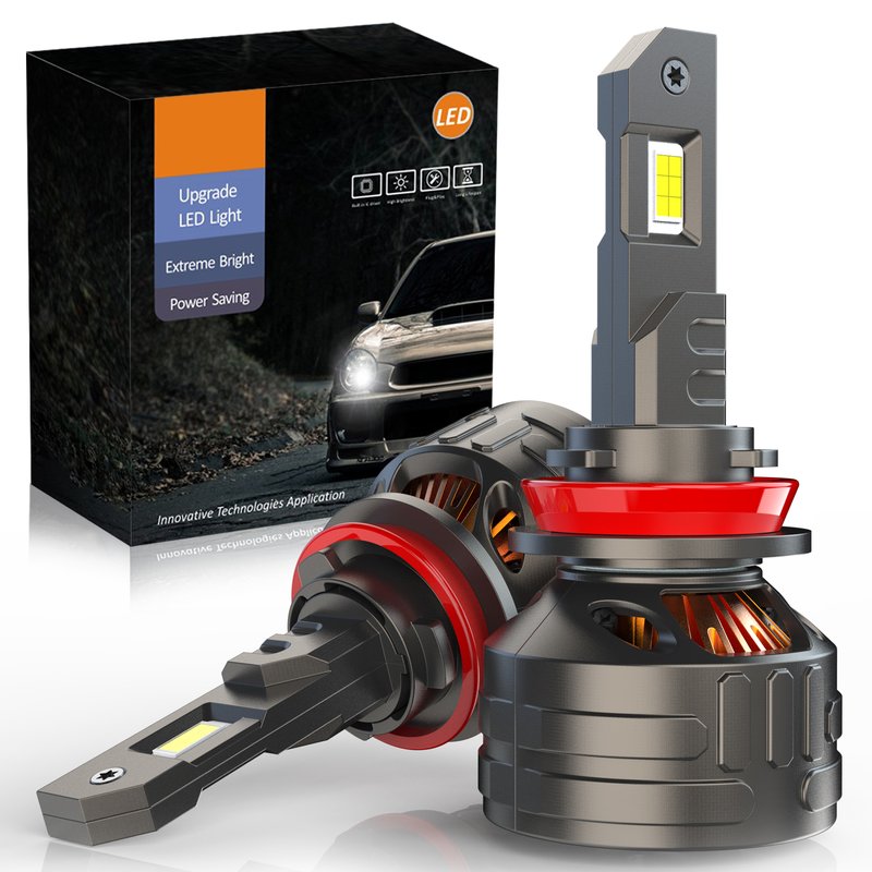 foto del prodotto kit full led premium h8 h11 80w 12v 24v 6000k 18000 lumen 100 canbus piu luminoso