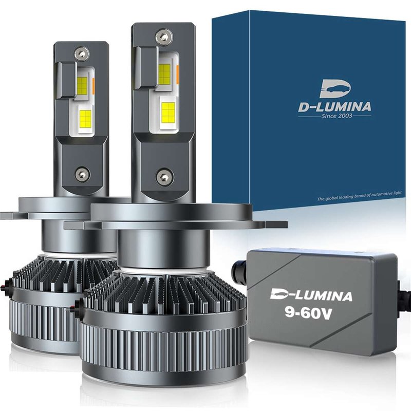 foto del prodotto kit full led ultra mini h4 130w 12v 24v 6000k 13000 lumen ip67 100 canbus piu luminoso
