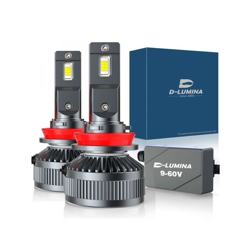 foto del prodotto kit full led ultra mini h8 h9 h11 130w 12v 24v 6000k 13000 lumen ip67 100 canbus piu luminoso