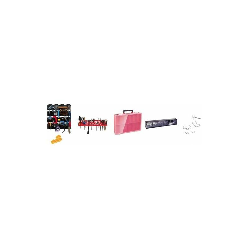 foto del prodotto kit garage organizer pannello forato porta attrezzi utensili (50399)