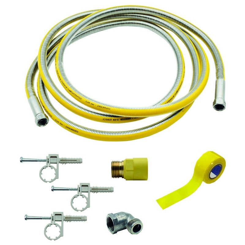 foto del prodotto kit gas link plus con tubo corrugato formabile csst raccordato 1 2 ff uni en15266