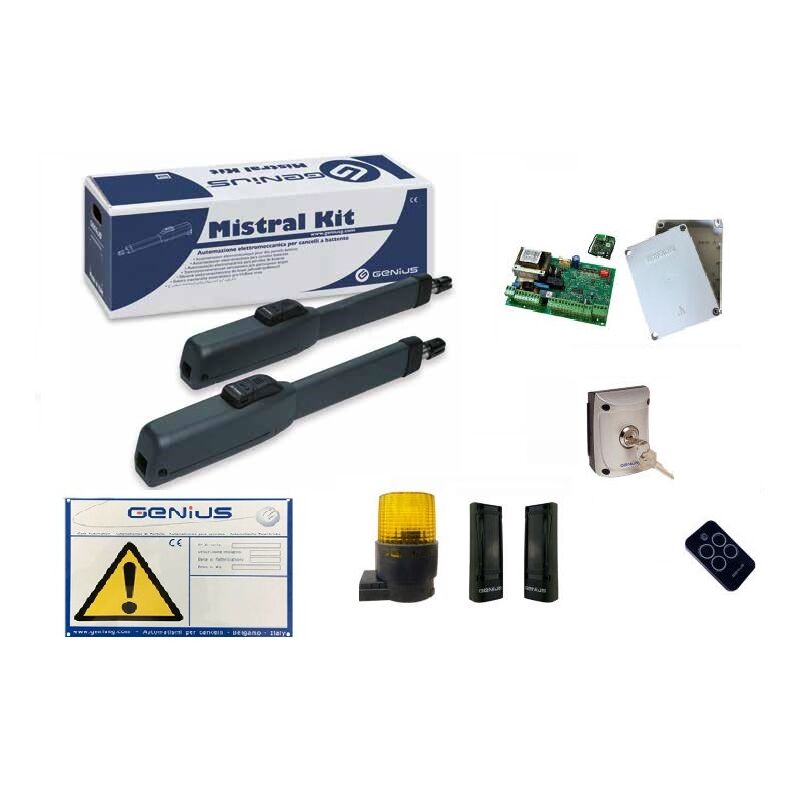foto del prodotto kit genius faac automazione cancello a battente mistral 300 monson 51700781 230v