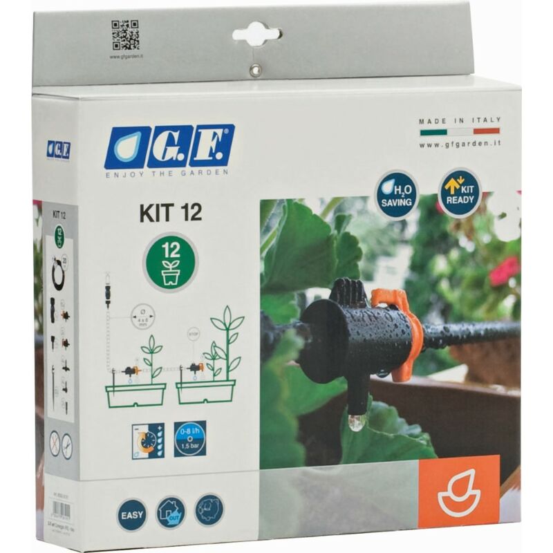 foto del prodotto kit goccia a goccia per irrigare fino a 12 vasi g.f.