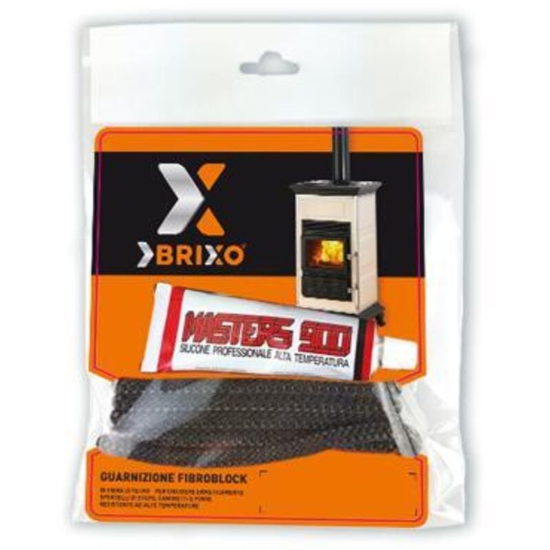 foto del prodotto kit guarnizione 8mm vetro termocamino stufa pellet forno caldaia silicone