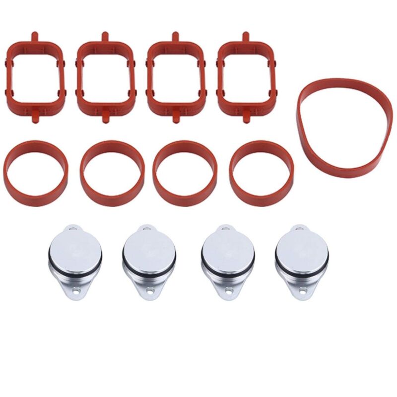 foto del prodotto kit guarnizioni di aspirazione fydun, kit di eliminazione delle alette di turbolenza da 22 mm, 4 pezzi, per sistema di scarico fydun, kit per