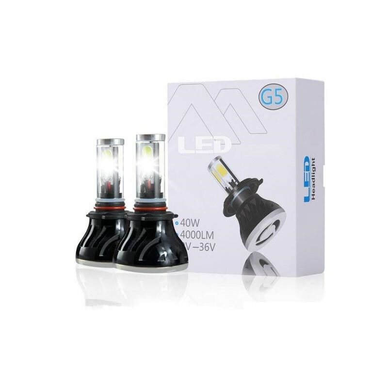 foto del prodotto kit h4 6000k canbus 4000 lumen coppia lampade led fari ricambio g5 40w