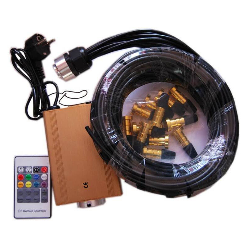 foto del prodotto kit illuminazione fibra ottica bianco caldo 16w per sauna hammam 12 punti luce 