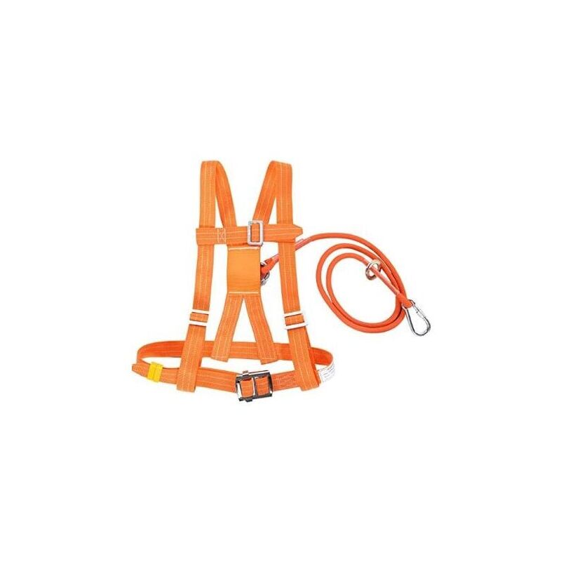 foto del prodotto kit imbracatura di sicurezza, imbracatura anticaduta di sicurezza, 6 tipi di cintura di sicurezza regolabile in altezza, cintura di sicurezza, corda