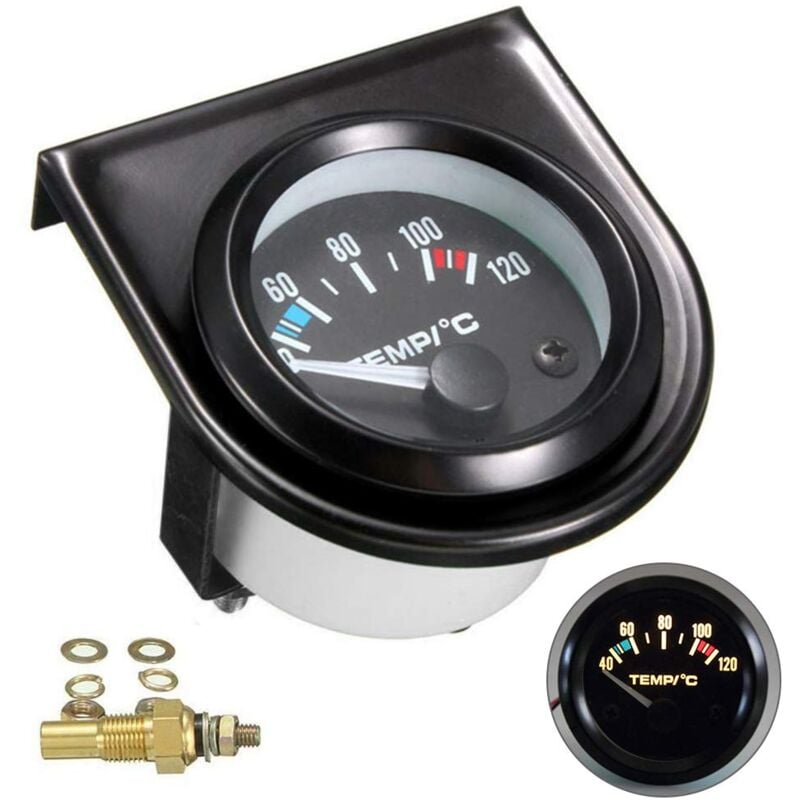 foto del prodotto kit indicatore temperatura acqua auto led nero indicatore temperatura acqua auto universale quadranti 101,6 120 sollbry
