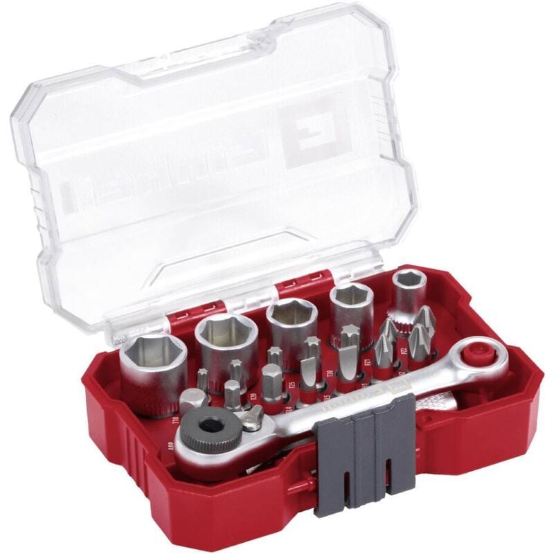 foto del prodotto kit inserti giravite a bussola 1 4 6.3 mm 21 parti 118683 - einhell