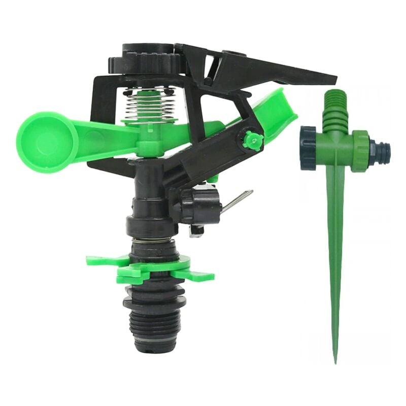 foto del prodotto kit irrigatore per irrigazione settore 1 2 regolabile a cerchio parziale pi picchetto porta irrigatore. offerta esclusiva