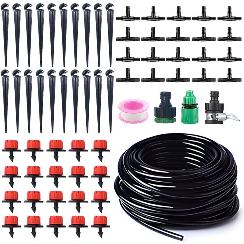 foto del prodotto kit irrigazione 15m con 20 ugelli regolabili in pvc per balconi