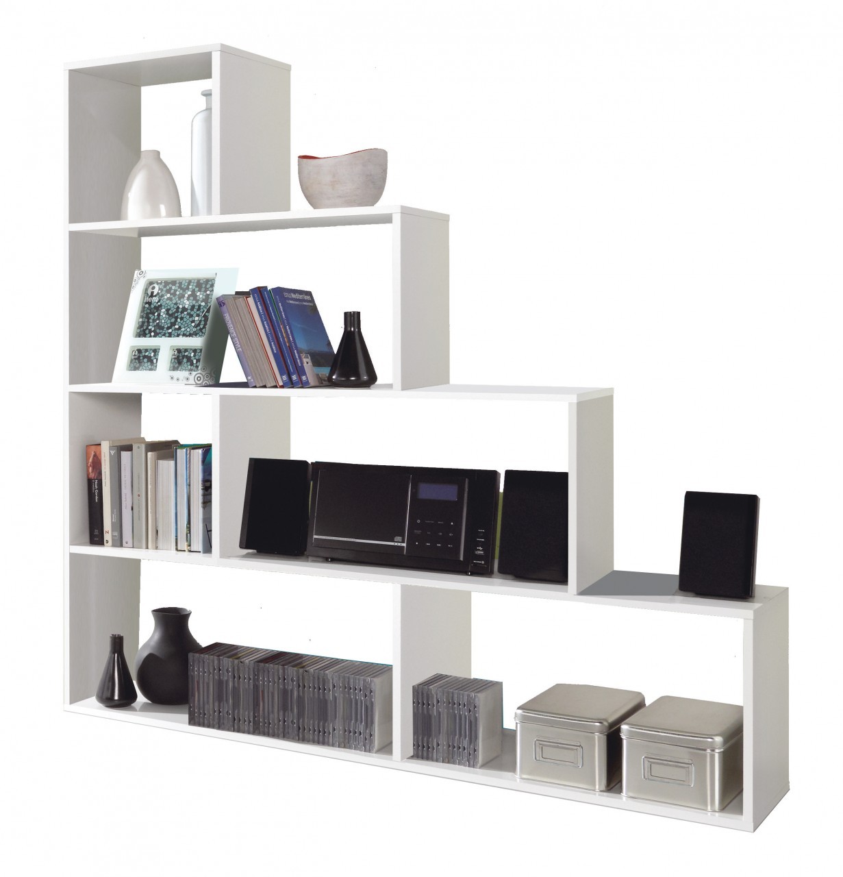 foto del prodotto kit libreria klum 145x29xh145 cm bianco
