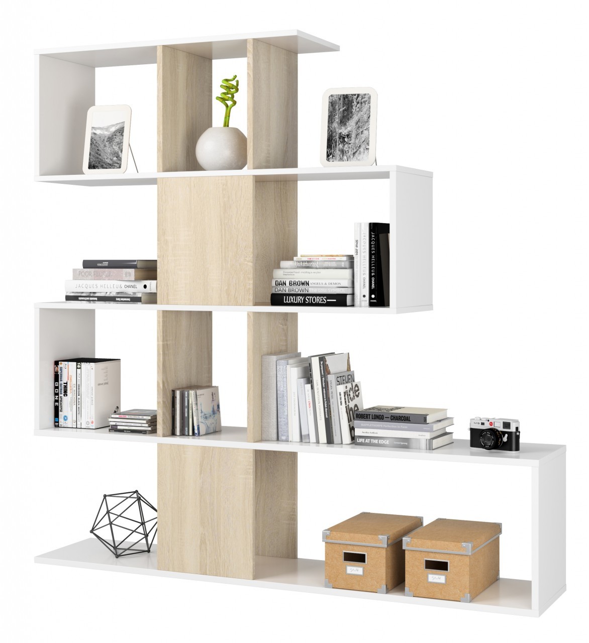 foto del prodotto kit libreria zig zag 145x28x145 bianco canadian