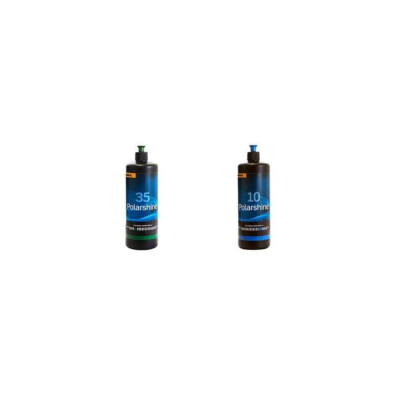 foto del prodotto kit lucidatura mirka pasta abrasiva 35 e polish 10 da 1 lt