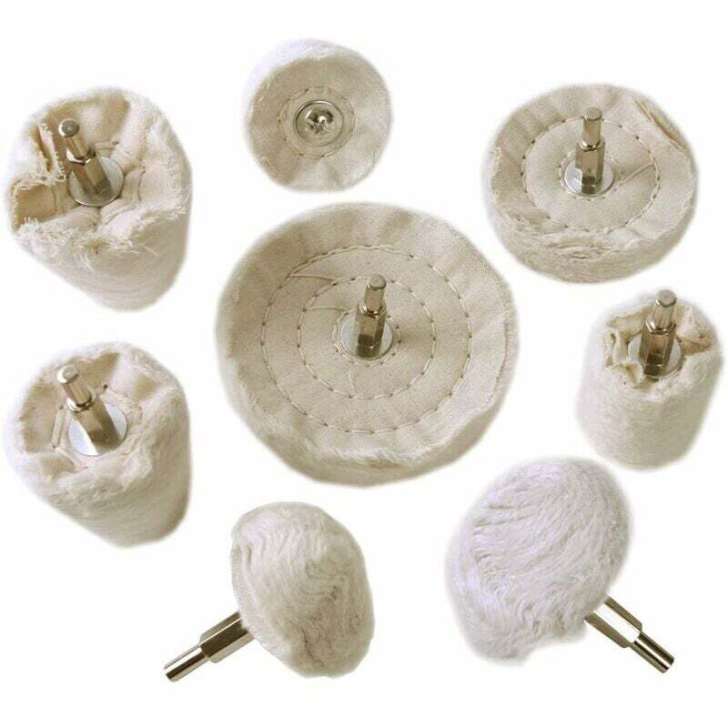 foto del prodotto kit lucidatura trapano alluminio, kit lucidatura alluminio spazzola per lucidatura ruota per trapano acciaio inossidabile cromato alu metallo 8 pezzi