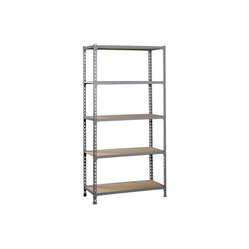 immagine 0 del prodotto kit maderclick mini 5 400 scaffale in metallo 5 ripiani 150kg scaffali in legno 180x80x40cm grigio simonrack