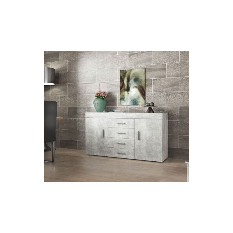 foto del prodotto kit madia 2 ante 4 cassetti cm. 153x85x40 diversi colori