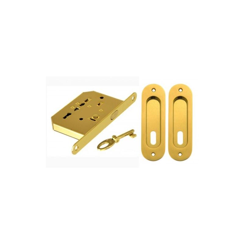 foto del prodotto kit maniglie ovale c chiave oro