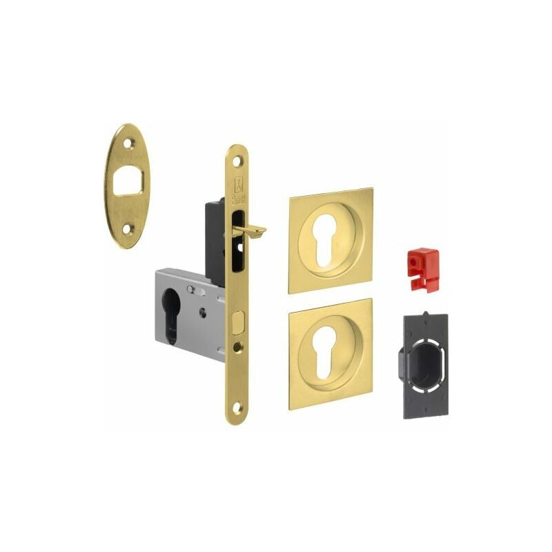 foto del prodotto kit maniglie quadro porta scorr c chiave easy g500t oro