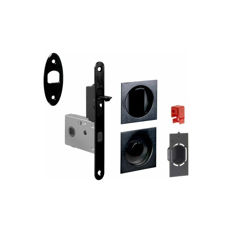 foto del prodotto kit maniglie quadro porta scorr easy g500t nero