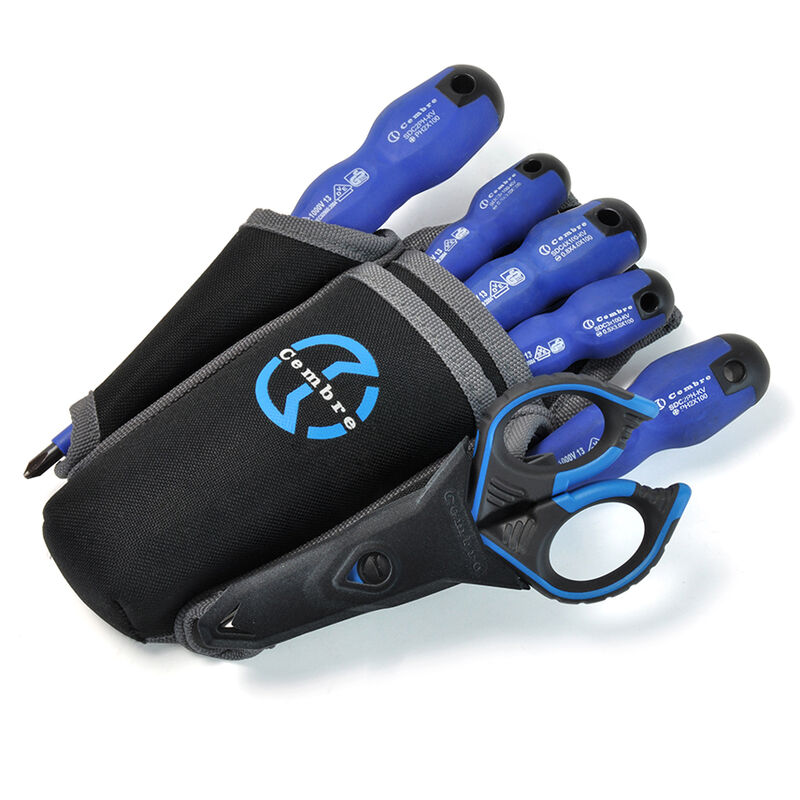 foto del prodotto kit marsupio assortito, forbici sc6x 5 giraviti
