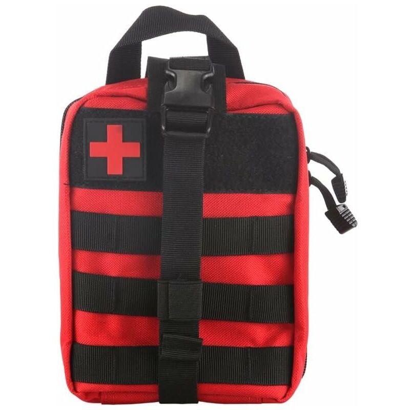 foto del prodotto kit medico tattico, kit di pronto soccorso tattico ifak borsa medica per situazioni tattiche di emergenza rosso 
